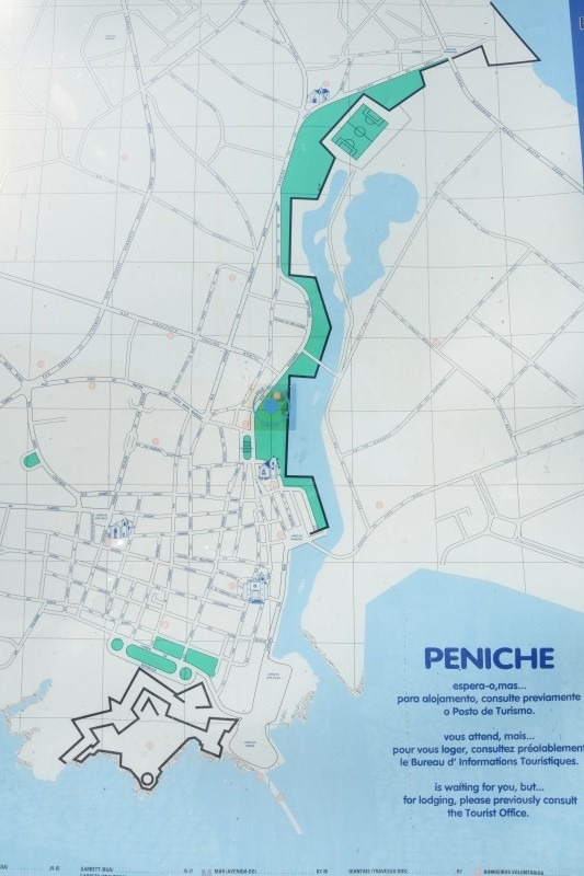 ペニシェの地図 in Portugal Peniche