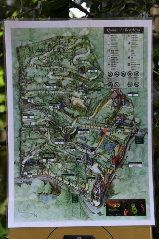 レガレイラ宮殿庭園地図 in Portugal Sintra